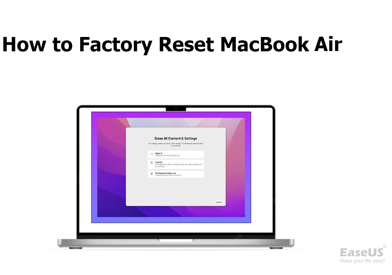 Factory Reset Process on MacBook Air